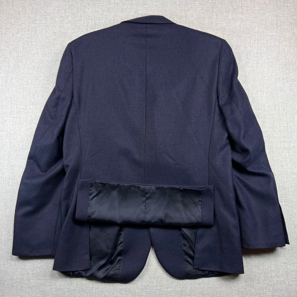 Jos. A. Bank Reserve Wool Cashmere Blazer Sport Coat Men 44L Navy Reda Italy
